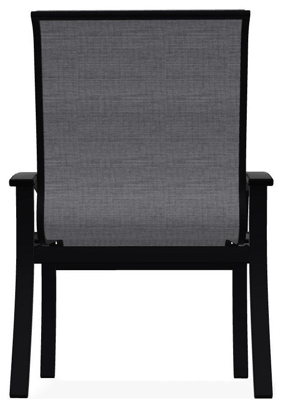 Belle Isle Sling Outdoor Dining Chair, Augustine Pewter/Black