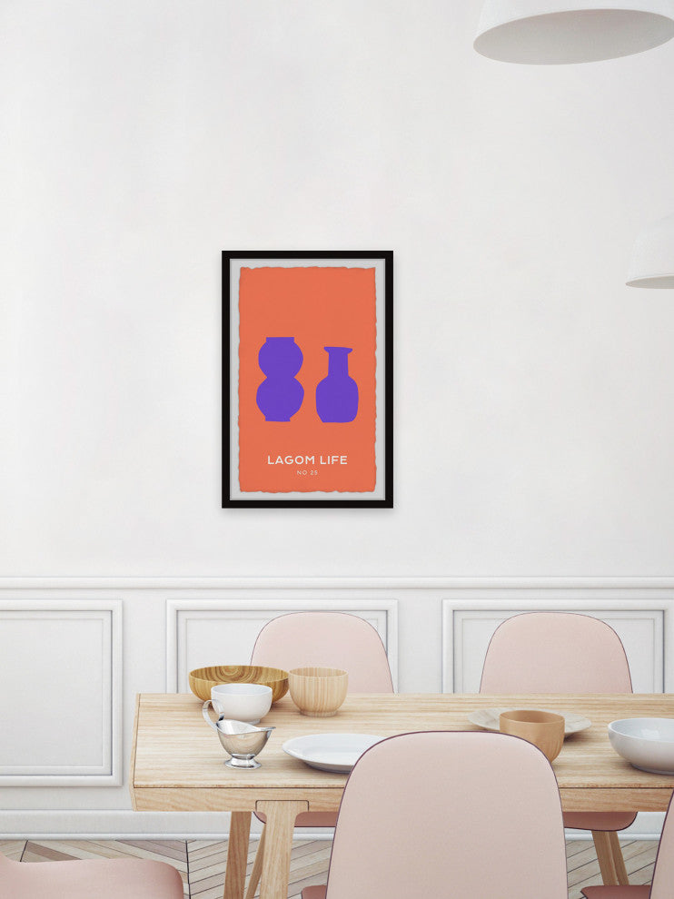 "Lagom Life" Framed Painting Print, 8x12