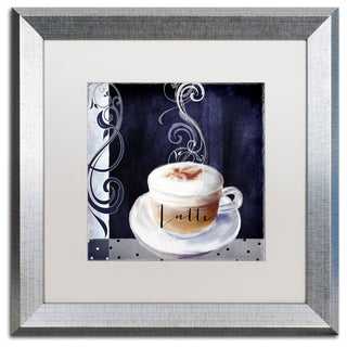 Color Bakery 'Cafe Blue II' Art, Silver Frame, White Matte, 16"x16"