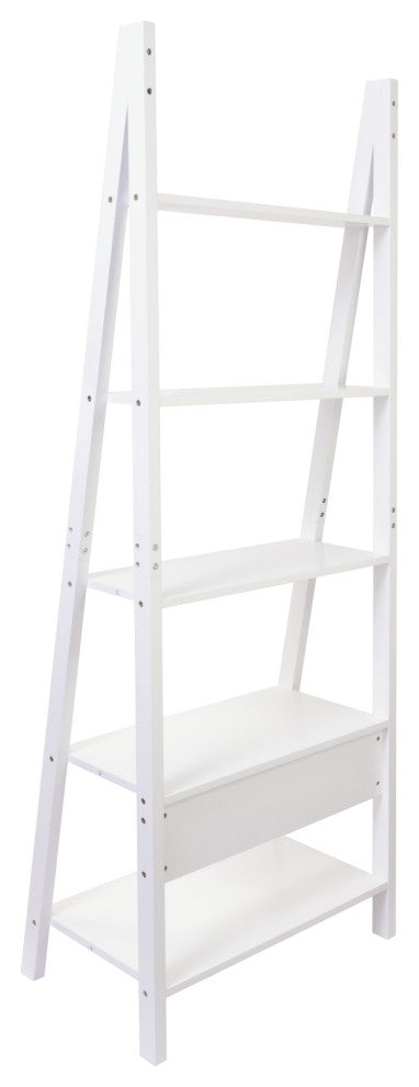 Kiera Grace Providence Miller Leaning Floor Ladder Shelf, 71"es, White