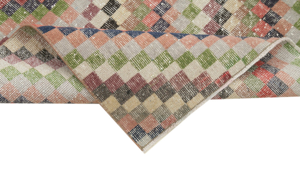 Rug N Carpet - Handmade Turkish 3' 3'' x 7' 9'' Antique Vintage Rug