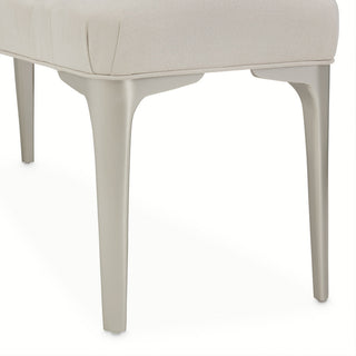 Penthouse Accent Bench, Frosted Linen/Silver Mist