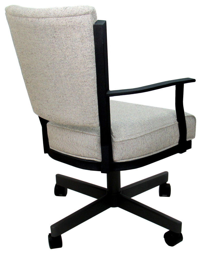 Montana Swivel Metal Dining Caster Chair Reading Base, Hemsath Slate - Black