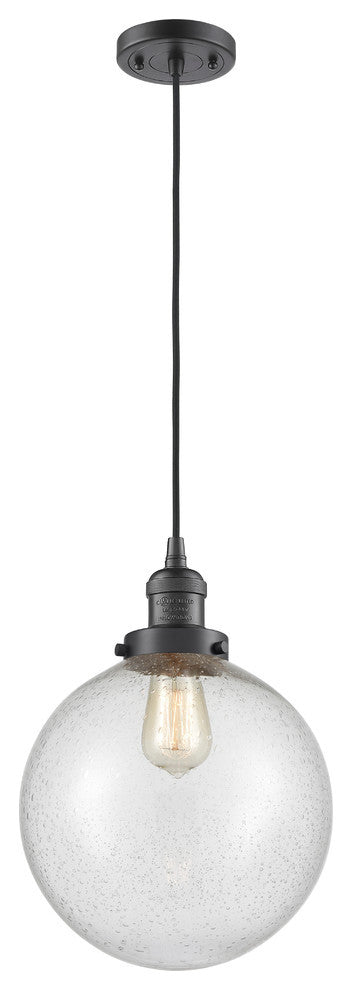 X-Large Beacon 1-Light Mini Pendant, Oil Rubbed Bronze, Seedy