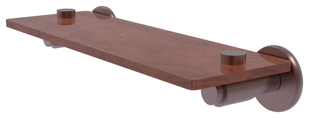 Tribecca 16" Solid Wood Shelf, Antique Copper