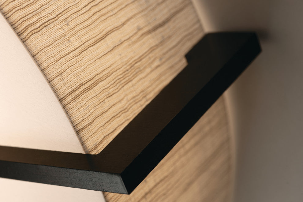 Apex 15'' Flush Mount, Espresso, Jute Shade