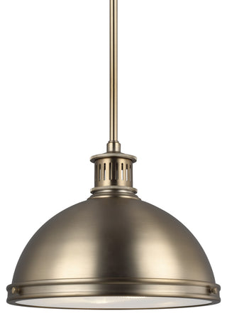Pratt Street 2-Light Pendant, Satin Brass