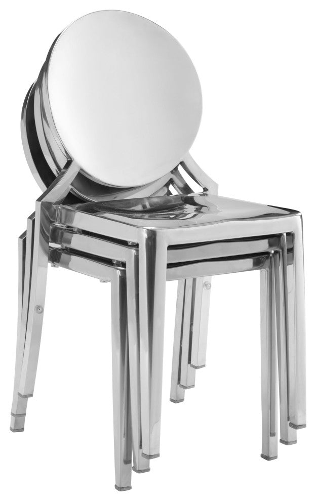 Eclipse Dining Chair, Set of 2 Stainless Steel