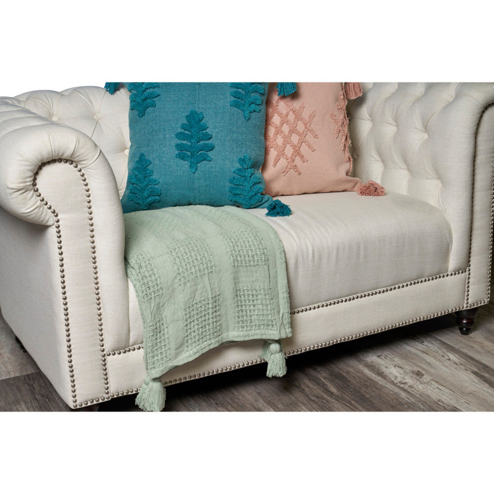 Charming Light Blue Throw Blanket, Jade