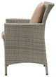 Lounge Sectional Sofa Chair Set, Rattan, Wicker, Gray Brown, Outdoor