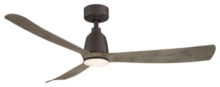 Fanimation Kute 52" Ceiling fan with LED and Remote, Matte Greige/Weathered Wood