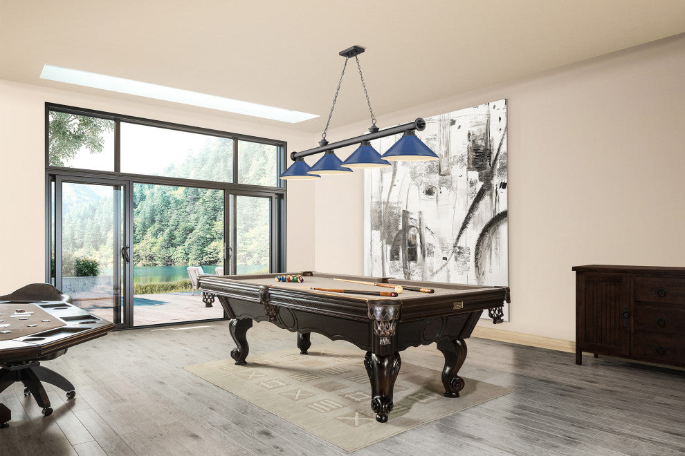 Zlite 2306-4BP-MNB 4-Light Billiard, Navy Blue