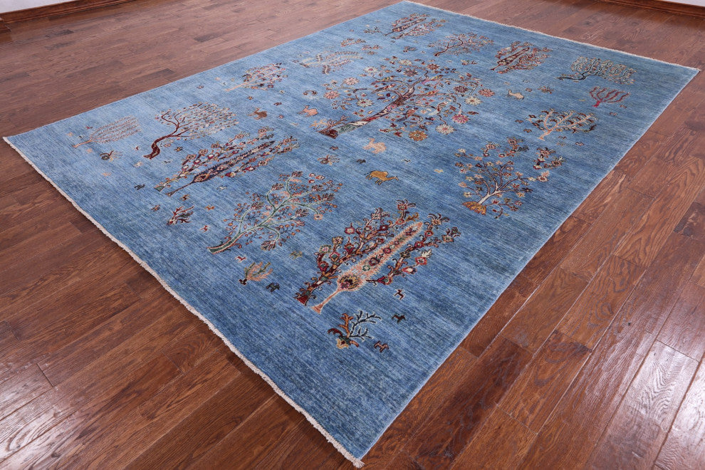 Handmade Persian Gabbeh Tribal Rug 8' 1" X 11' 2" Q7431
