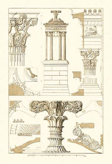 Monument of Lysicrates at Athens - Gallery Wrapped Canvas Art 28" x 42"