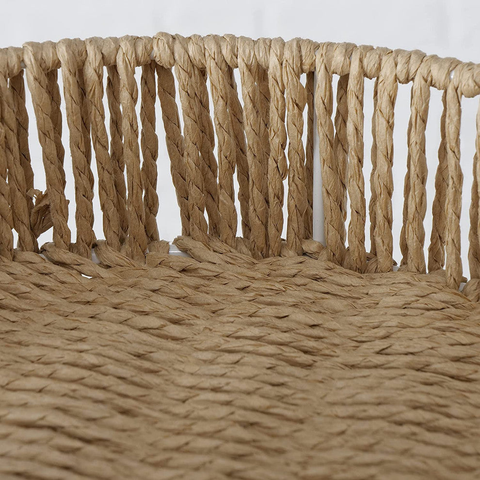 3 Piece Rope Wrap-Top Metal Tables