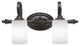 Elegante 2-Light Bath Bar, White Muslin
