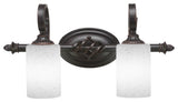 Elegante 2-Light Bath Bar, White Muslin