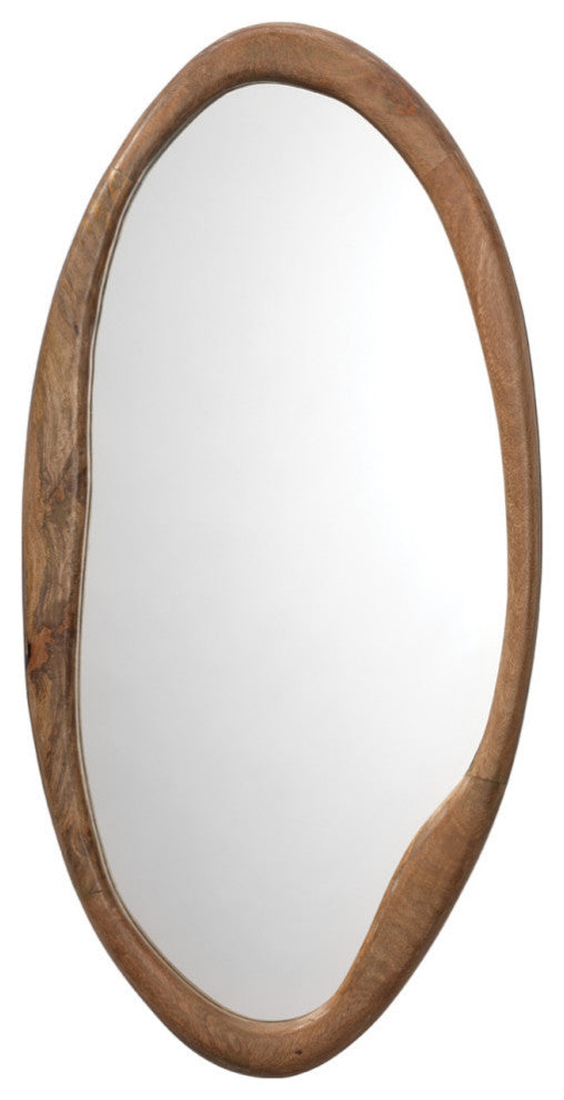 Organic Mango Wood Oval Mirror