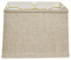 18" Cream Throwback Rectangle Linen Lampshade