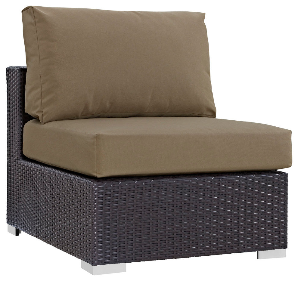 Espresso Mocha Convene 8 Piece Outdoor Patio Sectional Set