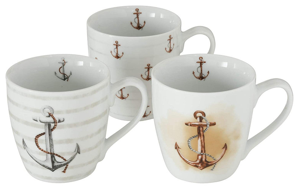 3 Piece Anchor Mugs