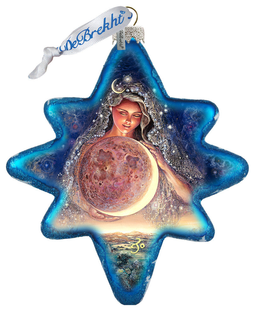Moon Goddess Glass Ornament