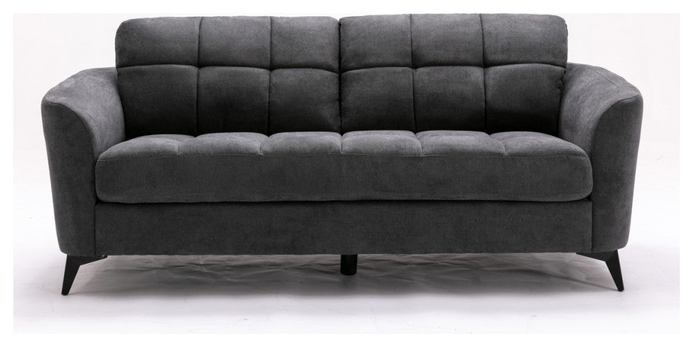 Callie Woven Fabric Sofa, Gray
