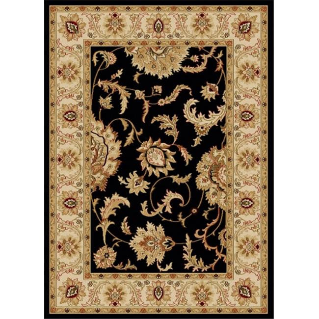 Radici 1621/1712/BLACK Como 7'9x11' Indoor Rectangular Area Rug