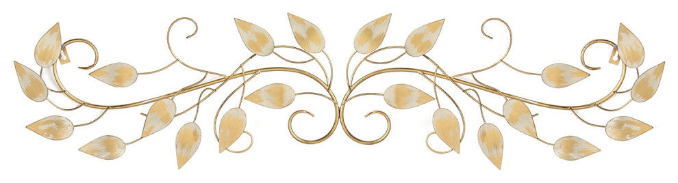 HomeRoots Brushed Gold Over The Door Metal Wall Decor
