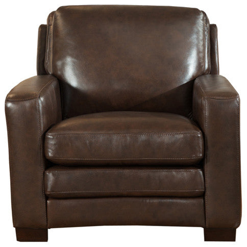 Joanna Leather Craft Chair, Dark Brown