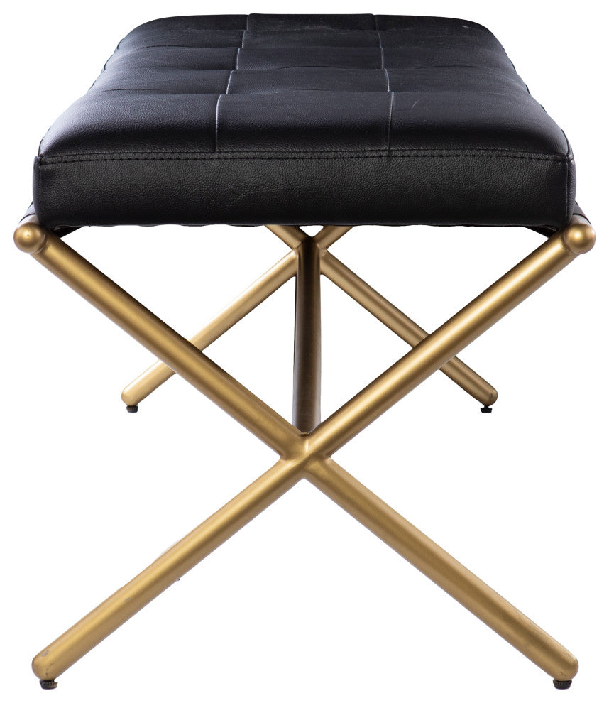 Thea Faux Leather Bench