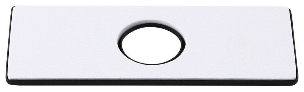 Square Escutcheon Plate Bathroom Vanity Sink Faucet Hole Cover Deck Plate, Matte Black