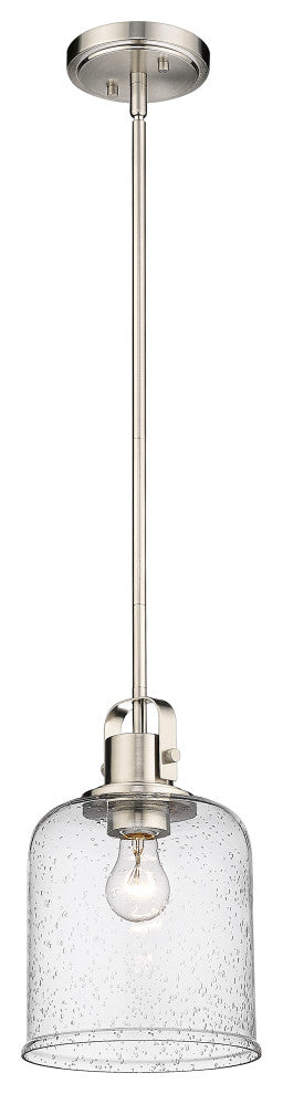 Zlite 340P8-BN 1-Light Pendant, Clear Seeded