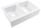 Parker White Fireclay 34"³ Double Bowl Quick-Fit Farmhouse Drop-in Kitchen Sink