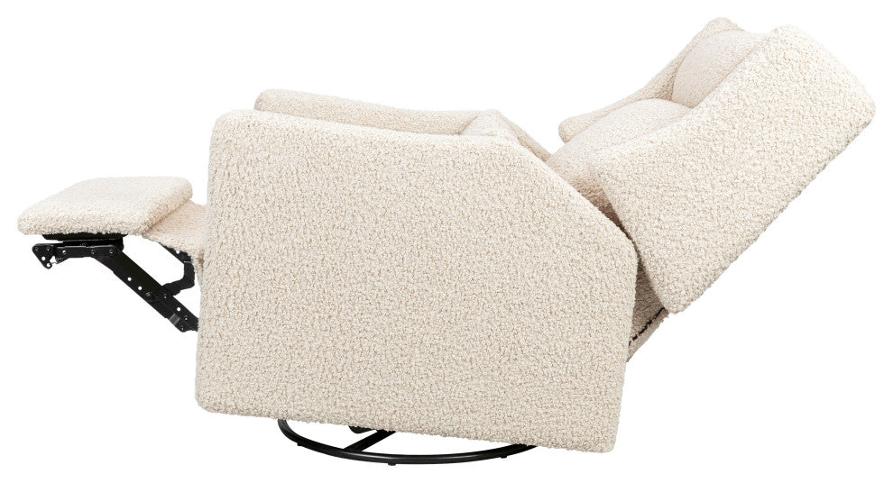 Kiwi Plus Power Glider Recliner w/ Power Headrest, Almond Teddy Loop