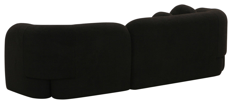 Amelie Faux Fur Sofa, Black