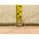 Honey Brown Hand Knotted Silk With Textured Wool Wide Runner Rug 4'2" x 10'0"