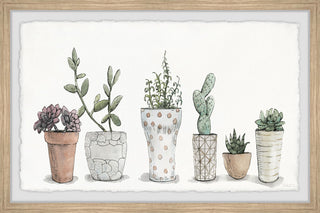 "Decorative Plant Vases" Framed Painting Print