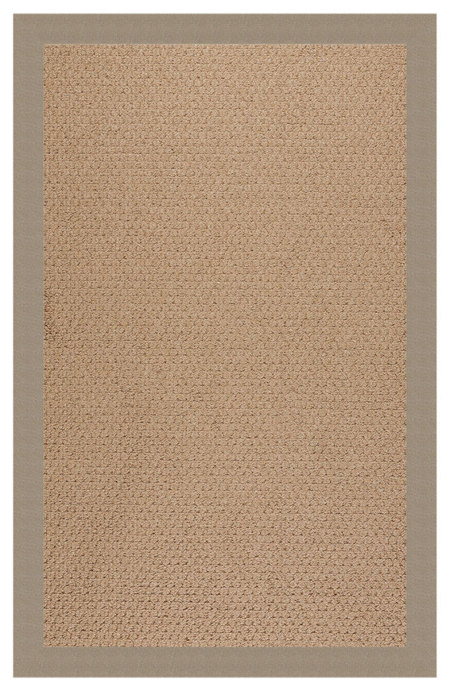 Zoe-Raffia Machine Tufted Rectangle Rug, Buff, 4''x6''