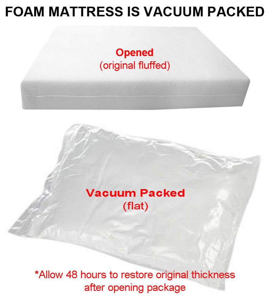 Full Size 75x54x6 Outdoor Foam Daybed Mattress High Density 1.8 PCF Medium Firm