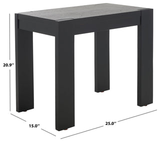 Safavieh Couture Nikole Rectangle Wood Accent Table, Black