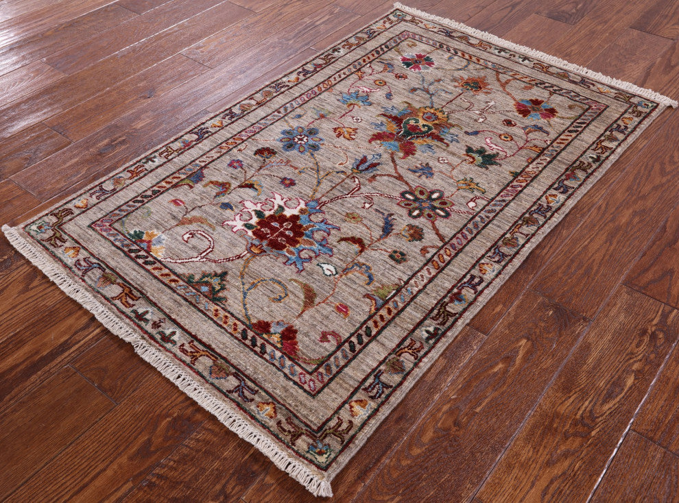 Hand-Knotted Persian Tabriz Wool Rug 2' 8" X 4' 3" Q8416