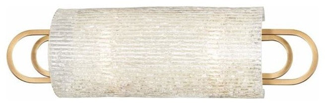 Buckley 2-Light Bath Bracket With Clear Glass, Aged Brass
