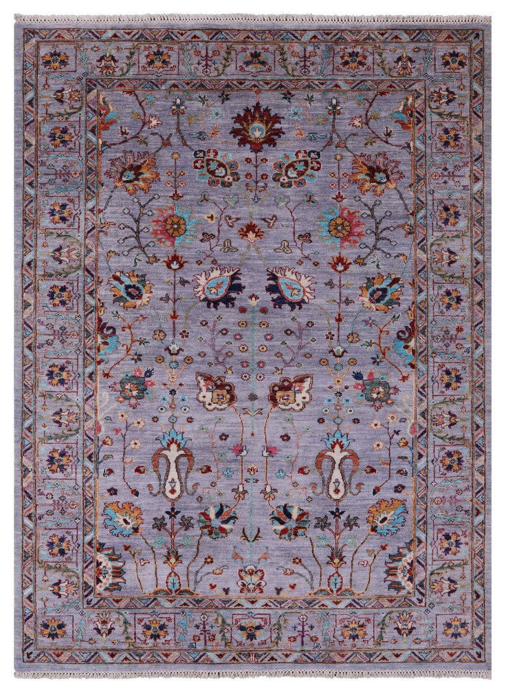 Handmade Persian Tabriz Wool Rug 5' 8" X 7' 8" Q11209