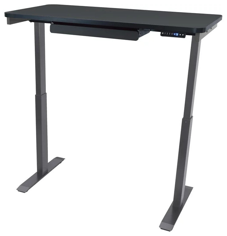 Electric Desk, Metal Legs & Adjustable Top With Motorized Control System, Black