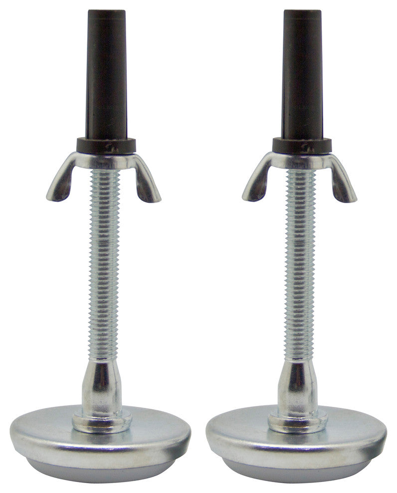 Nylon Base 5.8" Adjustable Height Threaded Bed Frame Riser Glides, Set of 6