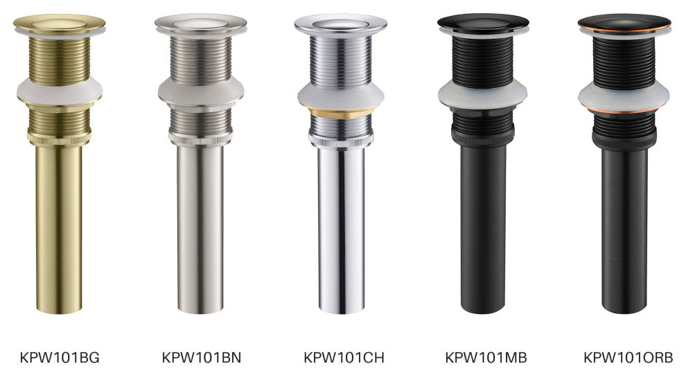 Pop-Up Drain Stopper Without Overflow, Brushed Gold