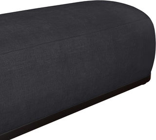 Calum Upholstered Bench, Black, Chenille Fabric, Black Finish