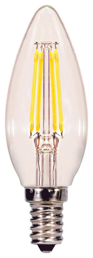 Satco Lighting S29877 Single 4.5 Watt B10 Candelabra (E12) LED - Clear