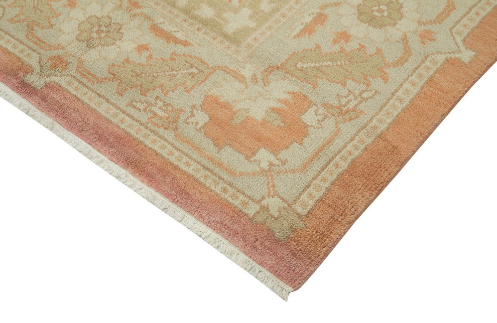 Rug N Carpet - Handmade Oriental 8' 0" x 10' 0" Pastel Oushak Area Rug